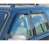Front Rear Wind Deflector Kit 4 Pieces Black Fits Freelander 1 DA6077 Vitesse