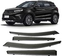 Front Rear Wind Deflectors for Ford Territory 2019 2020 2021 2022, Tinted Shatterproof Sun Visors Keep Car Ventilated In Rain, Reduce Wind Rain Noise