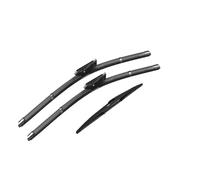 Front Rear Windscreen Wiper Blades Car Front/Rear Wiper Blades For Megane III 3 Hatchback Coupe CC GT 2008-2016 Windscreen Windshield Window 24"16"14"(3PCS HATCH COUPE LHD)