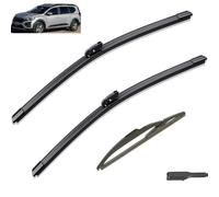 Front Rear Wiper Blades Compatible with Dacia Jogger 2021 2022 2023 2024 Hybrid Windshield Windscreen Window Car Accessories