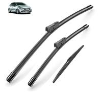 Front & Rear Wiper Set For Peugeot 208 2012-2018 2015 2016 2017 coated windshield wiper blade 26"+16"+14"(Right hand drive)