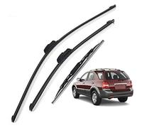 Front Rear Wipers Kit for SEAT Ibiza MK3 6L 2002-2005 21"+19"+14", Windshield Wiper Blade Durable Wiper Front and Rear Wiper Blades Set Accessories