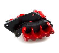 Front Red Brake Caliper compatible with Lexmoto Diablo125 E55 LJ125T-9M-E55/Diablo125 EFI LJ125T-8M-E4/Diablo125 Euro 5 LJ125T-9M-E5, compatible with Longjia LJ125T-9M