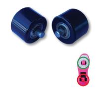 Front replacement wheels for two-wheeled sports shoes. 2 units. Black