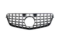 Front Ribbed Grill For Benz E For Class W212 2009-2015 E260 E300 E350 Front Mask Grille Bumper Grill Facelift Tuning Body Kit(09-12 G*T Silvery)