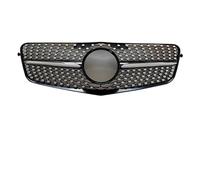 Front Ribbed Grill For Benz E For Class W212 2009-2015 E260 E300 E350 Front Mask Grille Bumper Grill Facelift Tuning Body Kit(09-12 Stars Black)