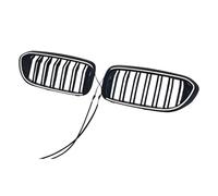 Front Ribbed Grill For BMW 5 For Series G30 2017-2020 Front Kidney Grille Led Light Racing Style Luminous Grills