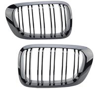 Front Ribbed Grill For BMW For E46 For Coupe 2-Door 1999-2002 Pre-LCI Gloss Black Car Front Kidney Grill Racing Grille