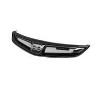 Front Ribbed Grill For Civic 2006-2011 Auto Front Grille Racing Grills Car Upper Bumper Hood Mesh Body Kit ABS Carbon Fiber Grid(Gloss Black)
