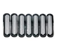 Front Ribbed Grill For Jeep For Wrangler For JK 2007-2018 Front Grill Insert Grille Cover Mesh Inserts Headlight Frame(Type 1)