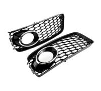 Front Ribs Grill 1 Pair For A5 S5 B8 RS5 2008-2012 Car Front Fog Light Racing Grille Honeycomb Mesh Fog Lamp Cover Grille(OneColor)