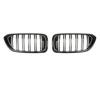 Front Ribs Grill 2PCS Car Front Kidney Grills Double Line Slat Racing Grille For BMW 6 Series GT G32 630I 640I 640I 620D 640D XDrive 2017-2019(Glossy Black)