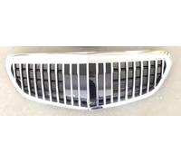 Front Ribs Grill Car Styling Middle Grille For Mercedes For Benz E-Class W212 2014-2015 Modified Silver Black Front Bumper Center Grille(Silver)