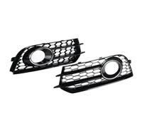 Front Ribs Grill For A1 8X 2010 2011 2012 2013 2014 1pair Car Front Bumper Grille Honeycomb Mesh Grill Cover(Glossy Black)