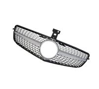 Front Ribs Grill For Mercedes For Benz C Class W204 C204 S204 Diamond Front Radiator Grille Chrome Silver