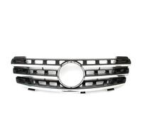 Front Ribs Grill Front Racing Grille For Mercedes For Benz ML W164 2005-2008 ML320 ML350 ML500 AMG GTR Style Bumper Grille Chrome Diamonds Style(Chrome Black)