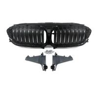Front Ribs Grill Front Radiator Grille Active Air Shutter For Bmw 5 Series G30 G31 2017-2020 Blk+Chrome