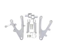 Front Rider Footrests Bracket Foot Pegs For Yamaha YZF R1 2004 2005 2006 Motorcycle HGNMPGVVTZ(Silver)