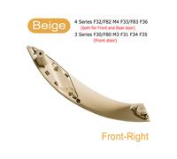 (Front-Right-Beige) Inner Doors Handle Pull Trim Cover Car Accessories For BMW 3 Series 2014