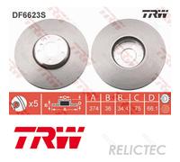 Front Right Brake Disc BMW:F01 F02 F03 F04,F07,7,5 34116789544 6789544