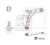 FRONT RIGHT CONTROL ARM/TRAILING ARM WHEEL SUSPENSION FITS: FORD TRANSIT CUST