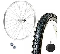 Front Rim 26 x 1.75 + MTB Tyre 26 x 1.95 + Inner Tube | Complete Mountain Bike Wheel 26 Inches
