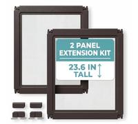 Front Row Clear Plastic Dog Playpen - 2-Panel, 24-inch Height, Durable Indoor/Outdoor Pet Fence, Easy Assembly, Foldable, Small to Medium Dogs and Puppies (Espresso, 24", 2)
