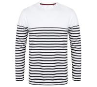 Front Row Crew Neck Long Sleeve Breton Striped T-Shirt (FR134)