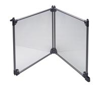 Front Row Foldable Dog Playpen - Durable and Portable Puppy Playpen for Exercise, Rest & Play - Clear Fence Panels with Aluminum Rods and Crate for Dogs and Other Small Pets (Charcoal, 2-Panel)