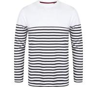 Front Row Long Sleeve Breton Striped T Navy/White XS