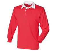 Front Row Long Sleeve Classic Rugby Polo Shirt PC2106