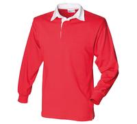Front Row Long Sleeve Classic Rugby Polo Shirt PC2106