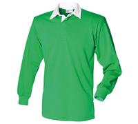 Front Row Long Sleeve Traditional Plain Rugby Shirt (FR100)-Casual Cotton Shirt