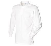 Front Row Long Sleeve Traditional Plain Rugby Shirt (FR100)-Casual Cotton Shirt