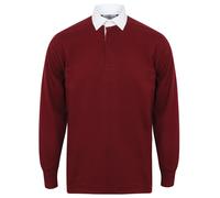 Front Row Long Sleeve Traditional Plain Rugby Shirt (FR100)-Casual Cotton Shirt