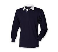 Front Row Mens Classic Rugby Shirt Navy/White XL