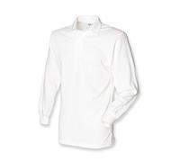 Front Row Mens Classic Rugby Shirt White/White XL