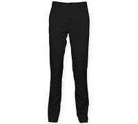 Front Row Mens Cotton Rich Stretch Chino Trousers (36R) (Black)