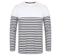 Front Row Mens Long Sleeve Breton Stripe T-Shirt PC2943