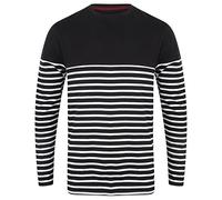Front Row Mens Long Sleeve Breton Stripe T-Shirt (S) (Navy/White)