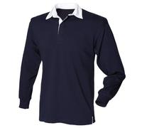 Front Row Men's Long Sleeve Original Rugby Shirt Navy Medium