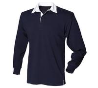 Front Row Mens Long Sleeve Sports Rugby Shirt (3XL) (Navy)