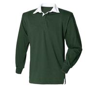 Front Row Men's Original Rugby Shirt in Bottle Green | Size: Small FRONT ROW Bottle Green S
