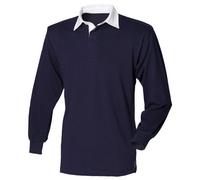 Front Row Men's Polo Shirt blue Blu navy/Bianco Large