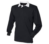 Front Row Men's Polo Shirt multicolour black / white Large