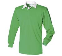 Front Row Men's Polo Shirt multicolour Verde acceso/Bianco X-Large