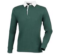 Front Row Men's Premium Long Sleeve Rugby Shirt – XL – Bottle