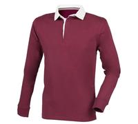 Front Row Men's Premium Rugby Shirt in Maroon | Size: 2XL FRONT ROW Maroon 2XL