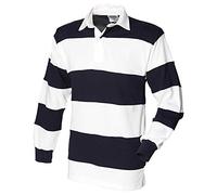 Front Row Mens Sewn stripe Long Sleeve rugby shirt