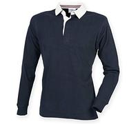 Front Row Premium Superfit Rugby Shirt - 6 Colours/XS-3XL - Navy - L
